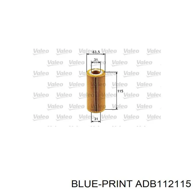 Фильтр очистки масла центробежный Blue Print ADB112115 цена, от 5.65 USD