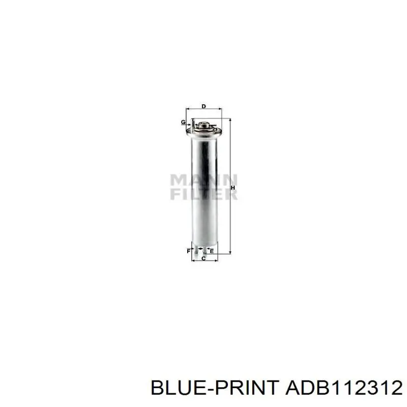 Купить ADB112312 Blue Print Фильтр-отстойник топлива грубой очистки