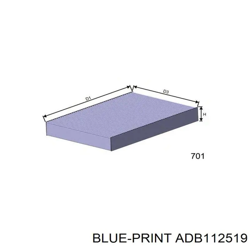 Воздушный фильтр салона Blue Print ADB112519