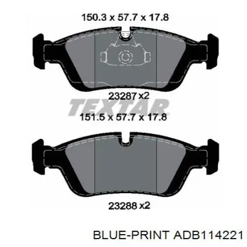 Колодки Blue Print ADB114221 цена, от 25.59 USD