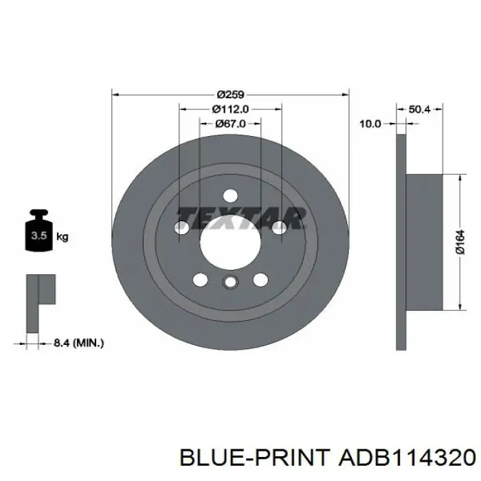 Compre 18429 ABS Disco do freio traseiro