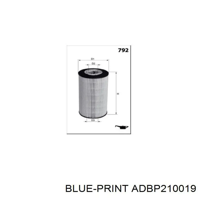 Фильтр очистки масла центробежный Blue Print ADBP210019 цена, от 8.46 USD