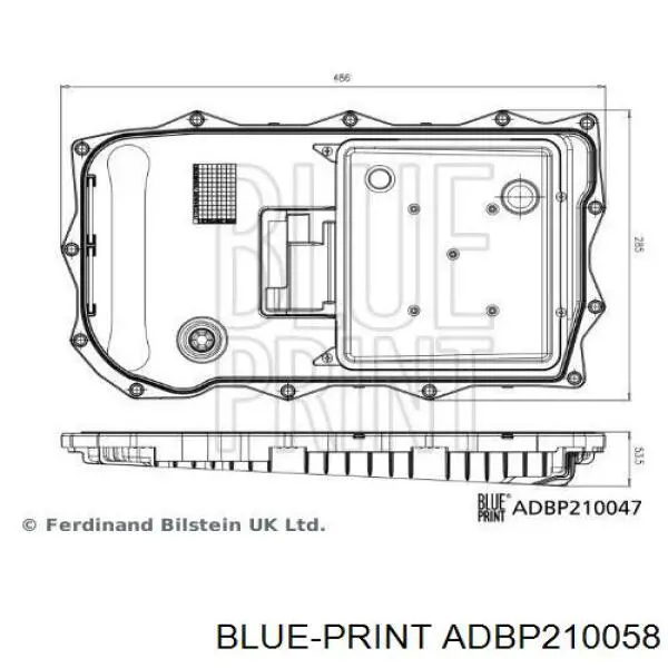 Поддон АКПП ADBP210058 Blue Print