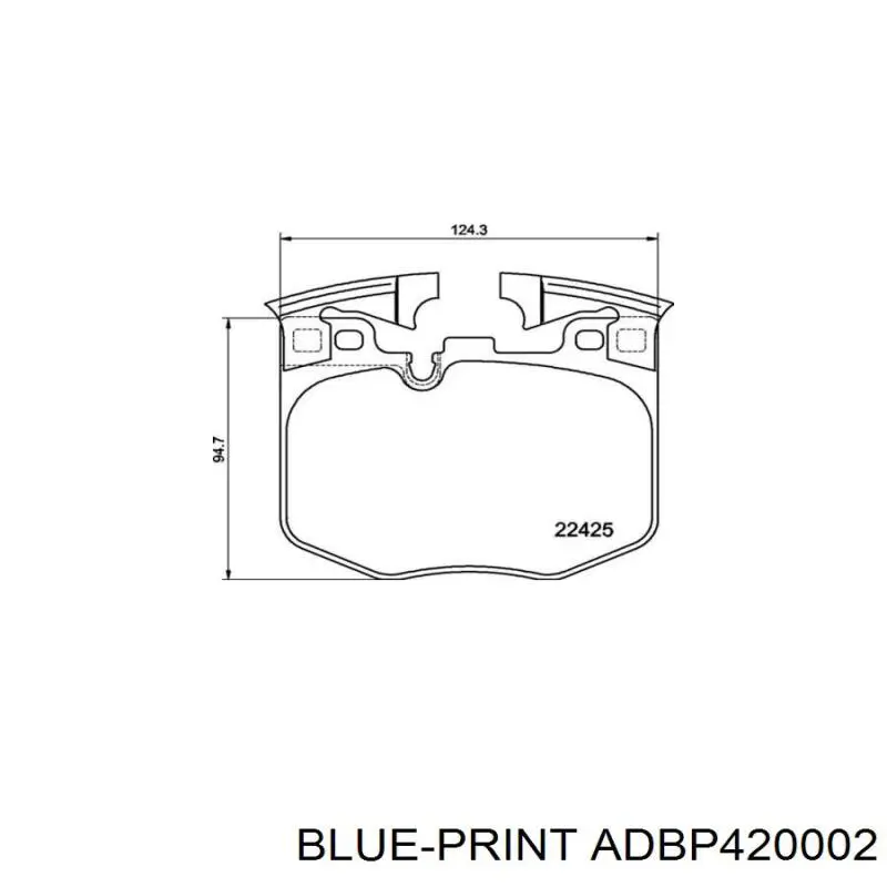 Передние тормозные колодки ADBP420002 Blue Print