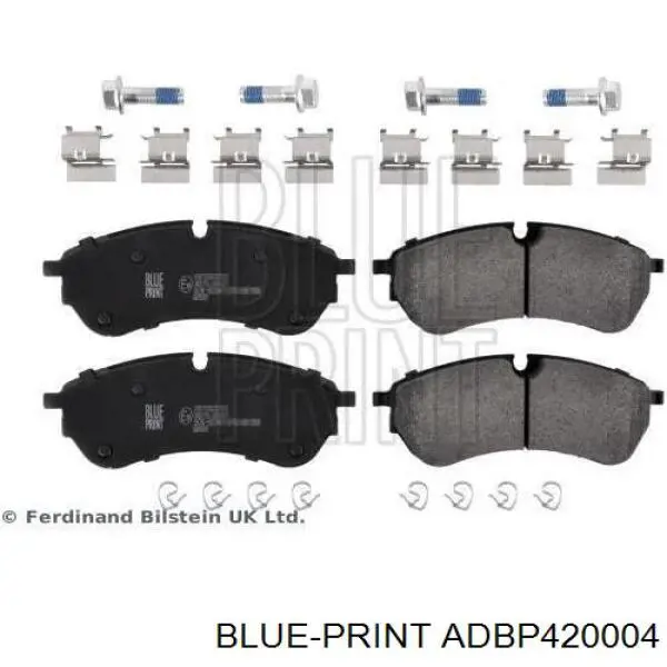 ADBP420004 Blue Print sapatas do freio dianteiras de disco