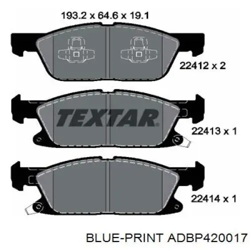 Колодки Blue Print ADBP420017 цена, от 51.80 USD