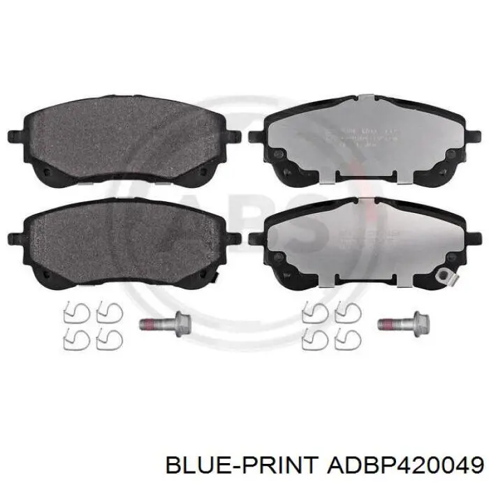 ADBP420049 Blue Print sapatas do freio dianteiras de disco