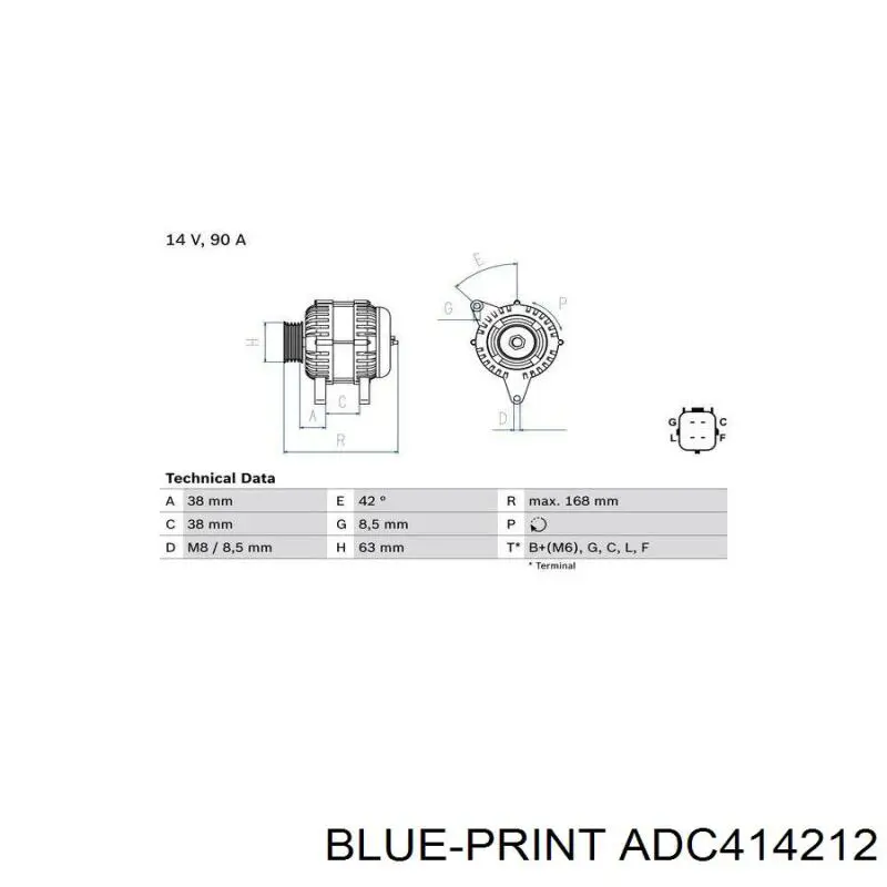 Крышка распределителя зажигания (трамблера) Blue Print ADC414212 цена, от 7.27 USD
