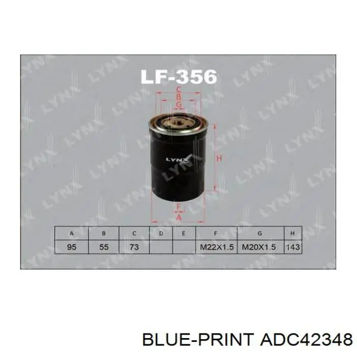 ADC42348 Blue Print Фильтр топлива