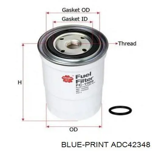Фильтр тонкой очистки топлива Blue Print ADC42348 цена, от 12.11 USD