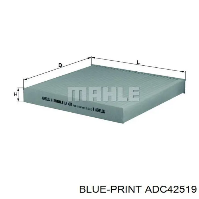 Воздушный фильтр салона Blue Print ADC42519