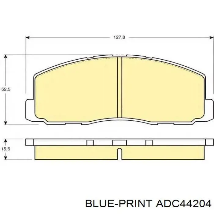 Pastillas de freno delanteras ADC44204 Blue Print