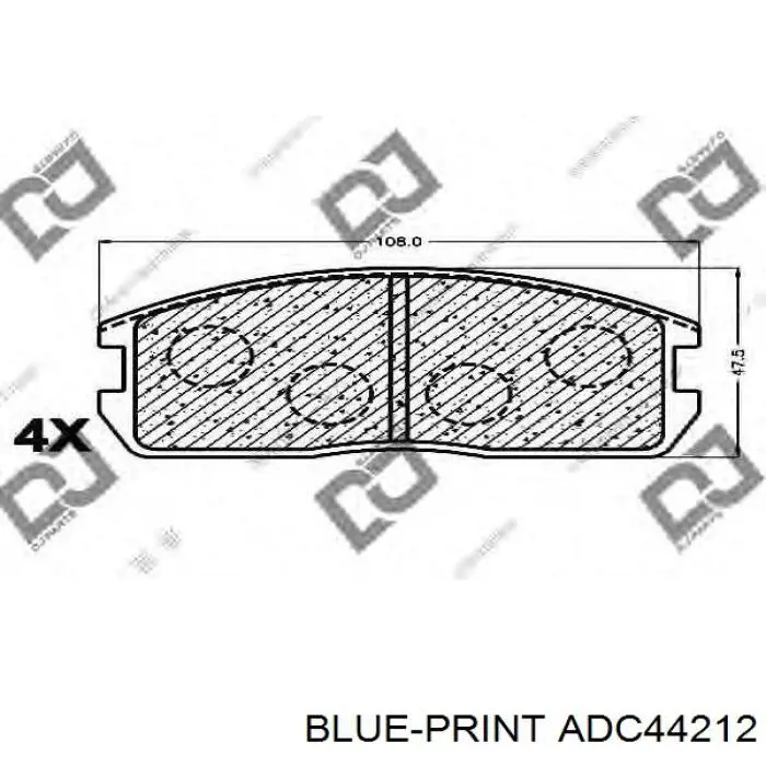 Колодки Blue Print ADC44212 цена, от 17.31 USD