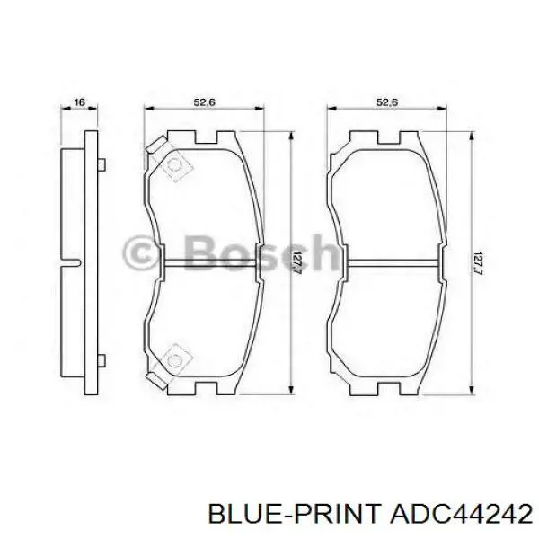 Купить ADC44242 Blue Print Колодки тормозные