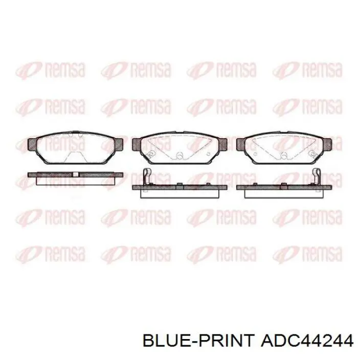 Колодки дисковые  Blue Print ADC44244 цена, от 17.73 USD