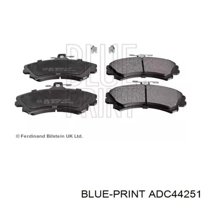 ADC44251 Blue Print колодки тормозные передние дисковые