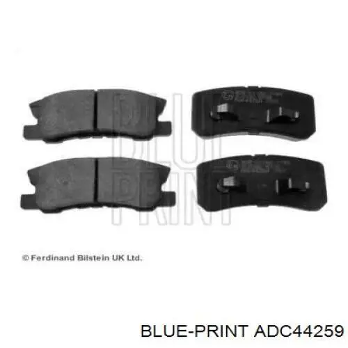 Задние дисковые колодки Blue Print ADC44259