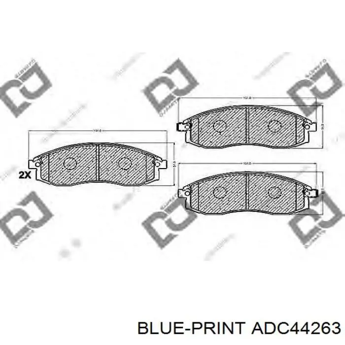 Купить ADC44263 Blue Print Колодки тормозные
