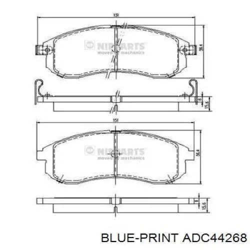 Колодки Blue Print ADC44268 цена, от 25.61 USD