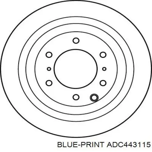 Тормозные диски ADC443115 Blue Print