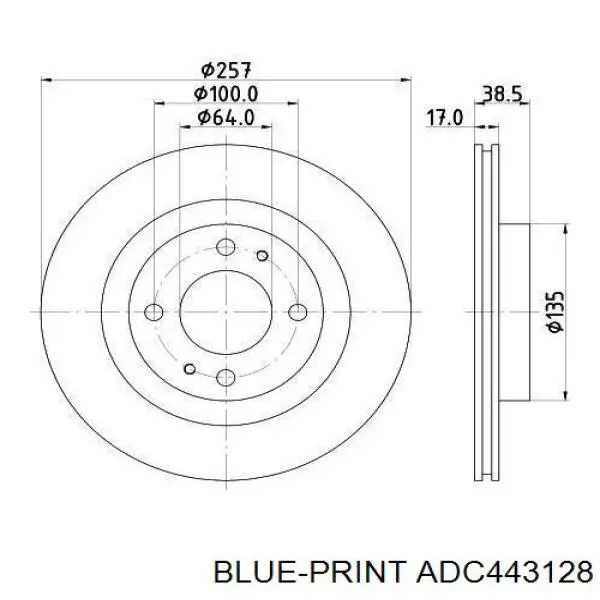Передний тормозной диск Jurid/Bendix 563312JC