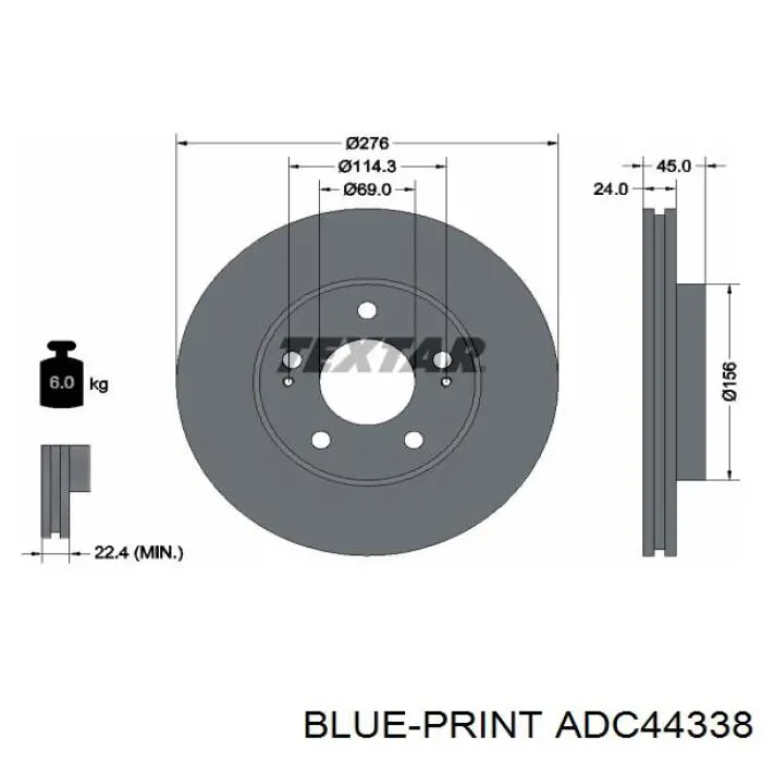 986479035 Bosch Диск тормозной передний