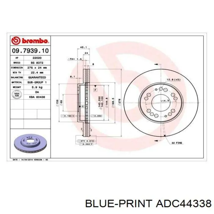 Тормоз дисковый передний Bosch 986479035 цена, от 32.69 USD