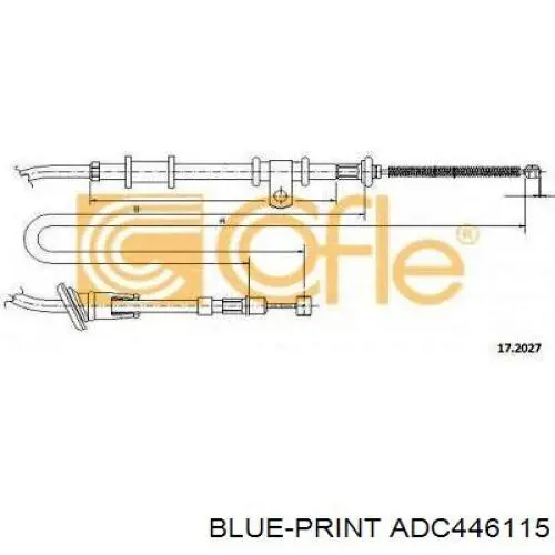 MB950335 Mitsubishi Трос ручного тормоза