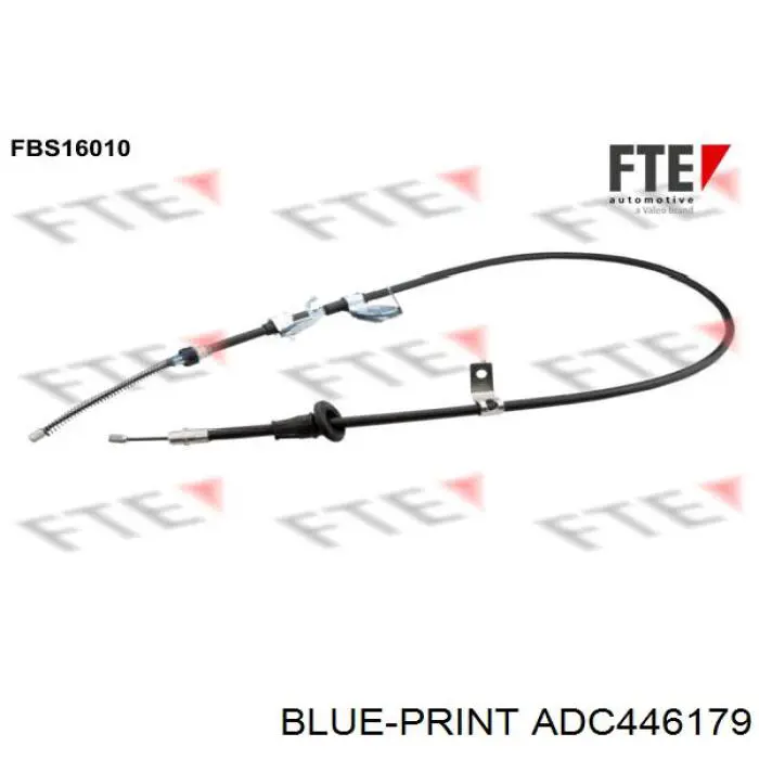 Купить ADC446179 Blue Print Трос стояночного тормоза задний левый