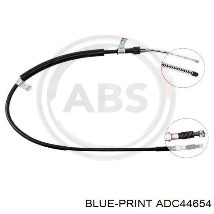 Трос ручного тормоза передний Blue Print ADC44654 цена, от 6.09 USD