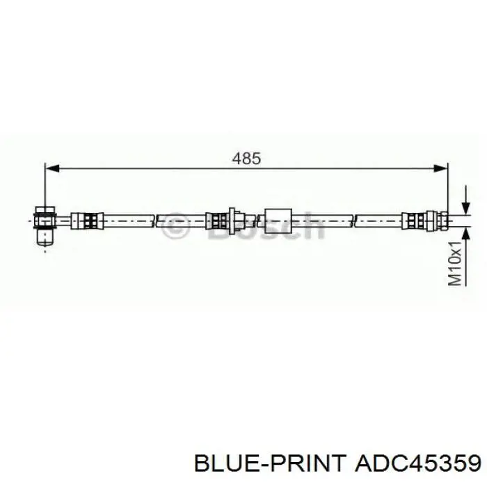 Шланг тормозной передний Blue Print ADC45359 цена, от 13.40 USD