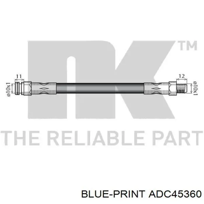 Тормозной шланг задний Blue Print ADC45360 цена, от 8.68 USD