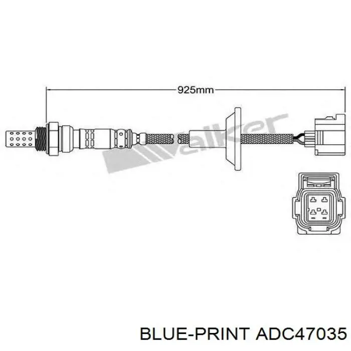 Sonda Lambda Sensor De Oxigeno Para Catalizador ADC47035 Blue Print