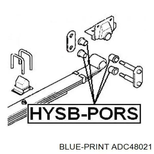 Сайлентблок задней рессоры задний Blue Print ADC48021 цена, от 1.94 USD