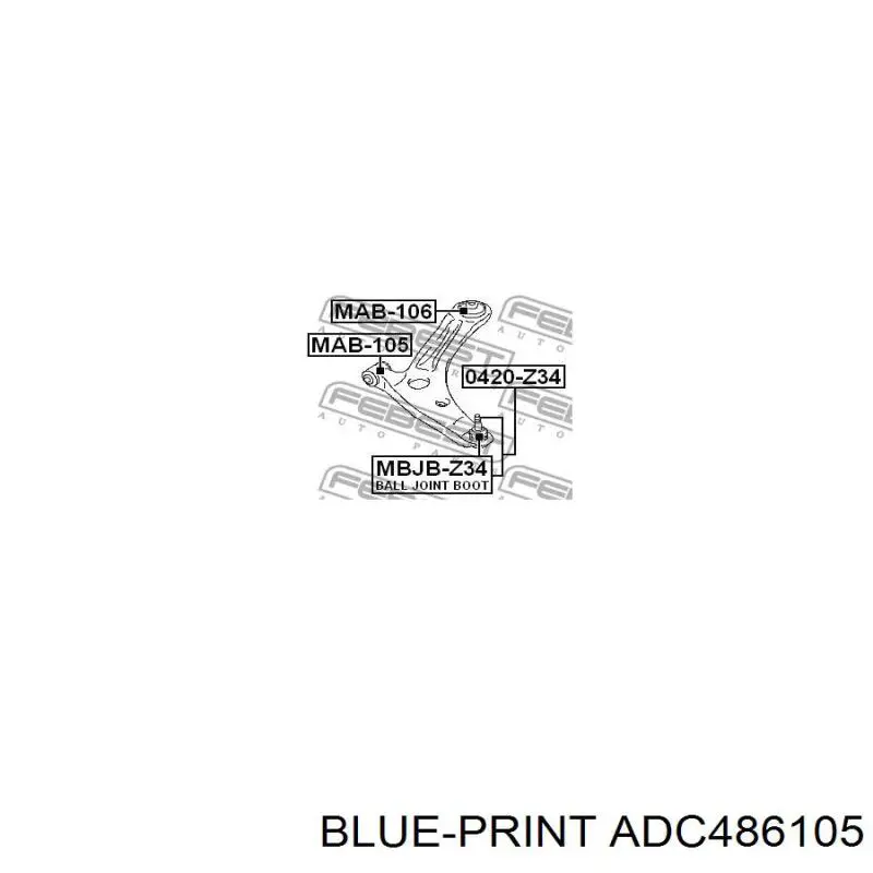 Нижний рычаг ADC486105 Blue Print