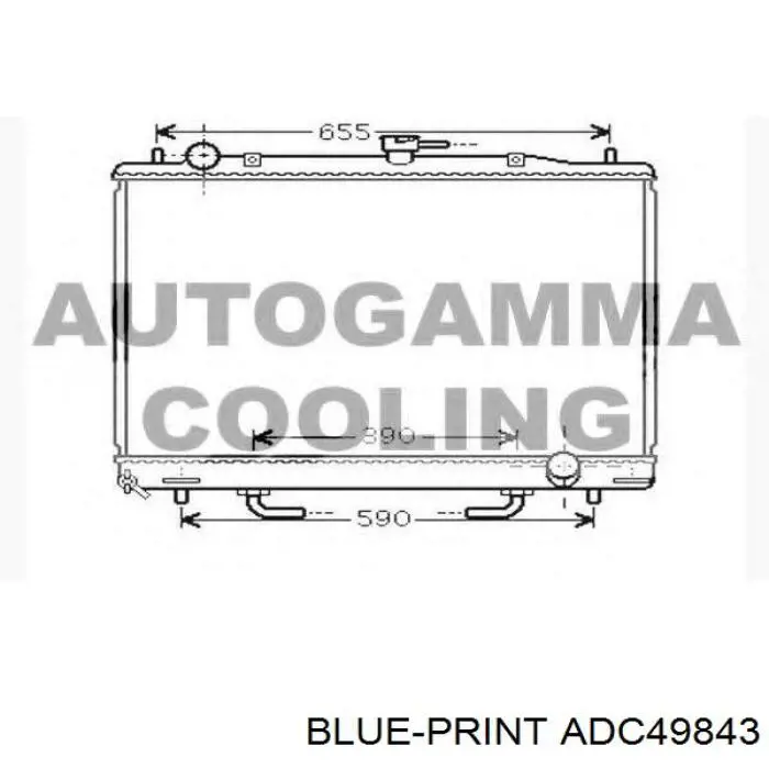 Радиатор ADC49843 Blue Print