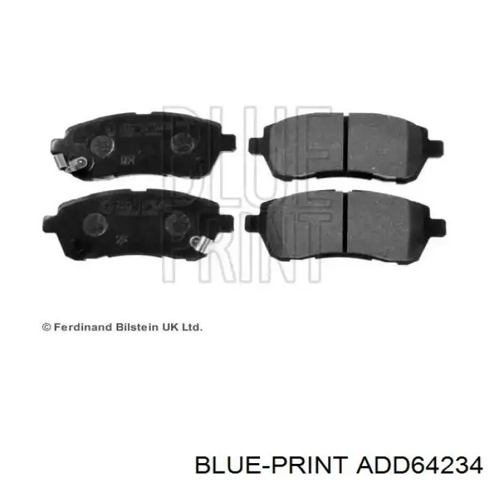 ADD64234 Blue Print колодки тормозные передние дисковые