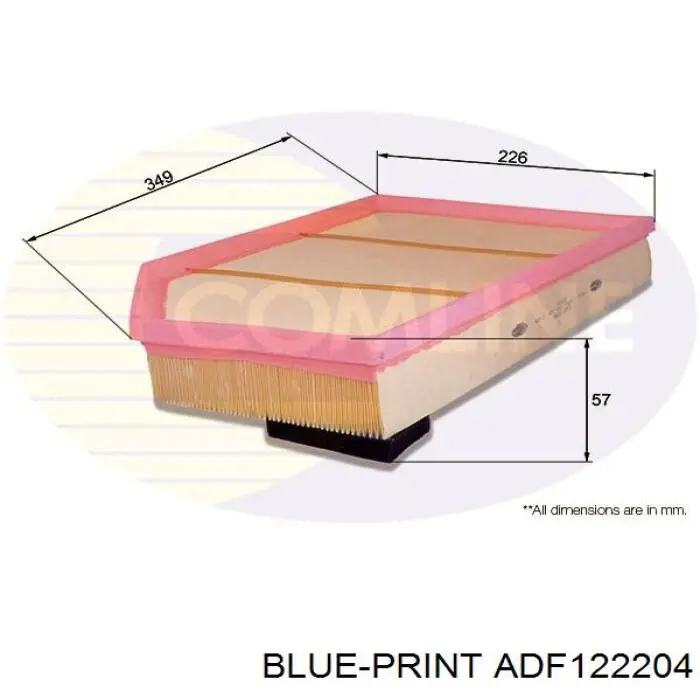 Воздушный фильтр ADF122204 Blue Print