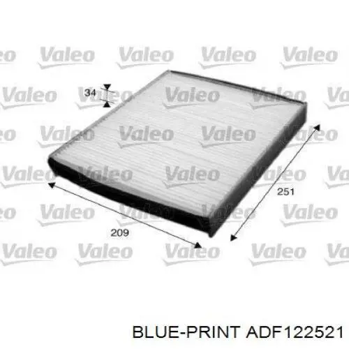 Купить ADF122521 Blue Print Фильтр салона угольный