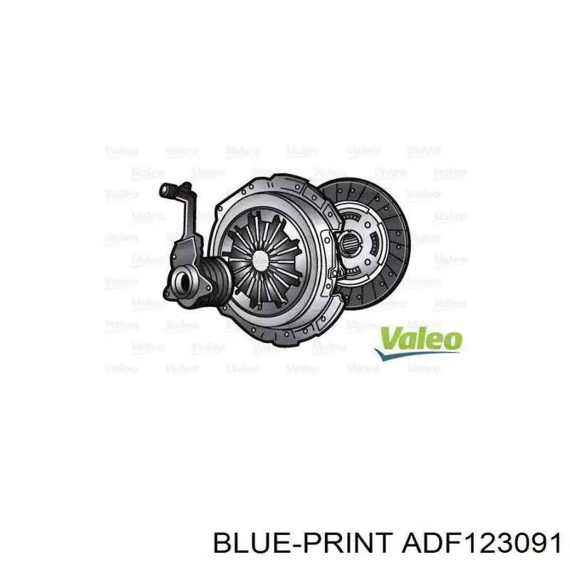Купить ADF123091 Blue Print Комплект сцепления (диск, корзина, подшипник)