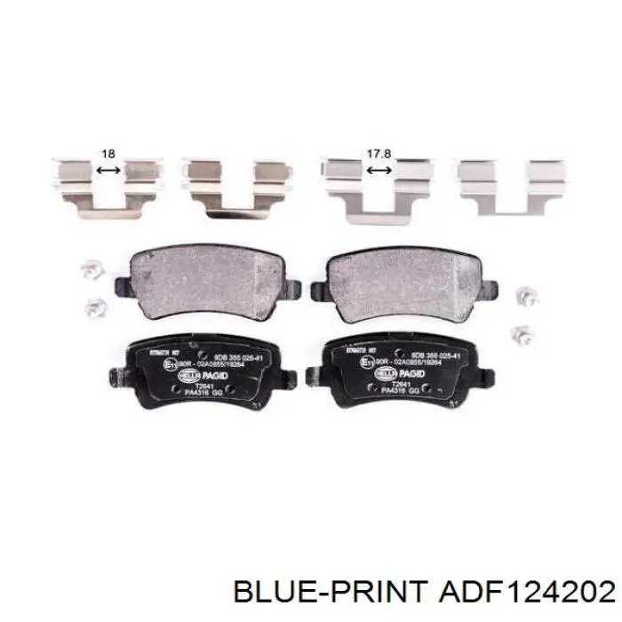 Задние тормозные колодки ADF124202 Blue Print
