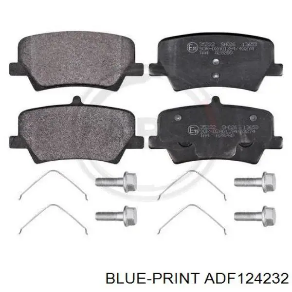 Pastillas de freno traseras ADF124232 Blue Print