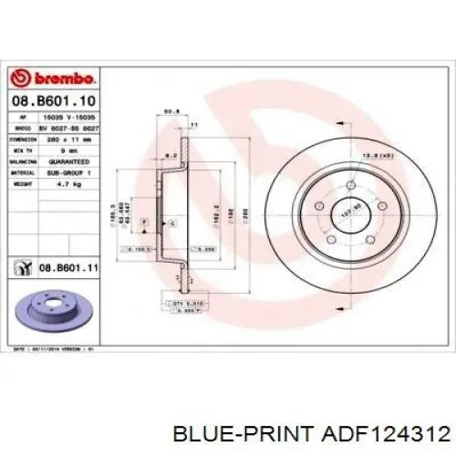 Задний тормозной диск Aplus 61559AP цена, от 28.35 USD