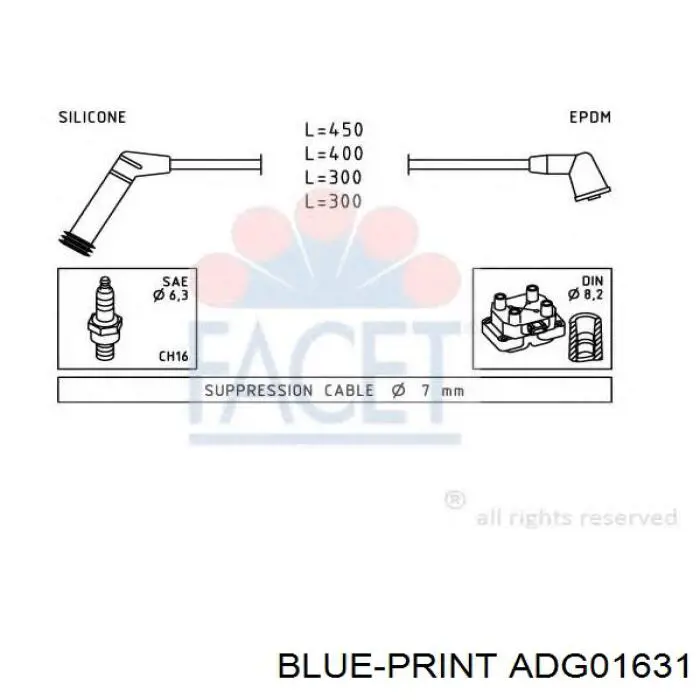 Провода зажигания Blue Print ADG01631 цена, от 17.89 USD