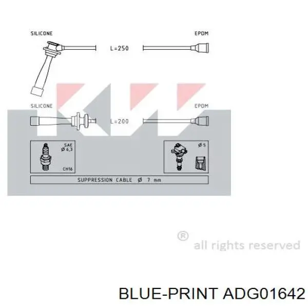 ADG01642 Blue Print высоковольтные провода