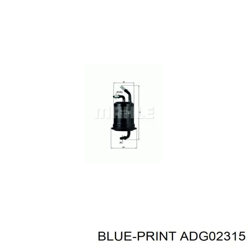 Фильтр топливный Blue Print ADG02315