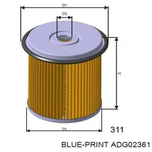 Фільтр паливний ADG02361 Blue Print