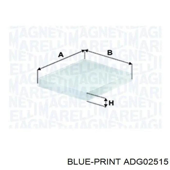 Воздушный фильтр салона Blue Print ADG02515