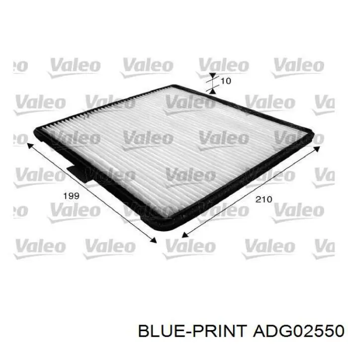 Купить ADG02550 Blue Print Фильтр салона угольный