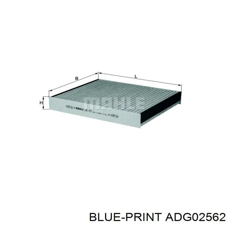Воздушный фильтр салона Blue Print ADG02562
